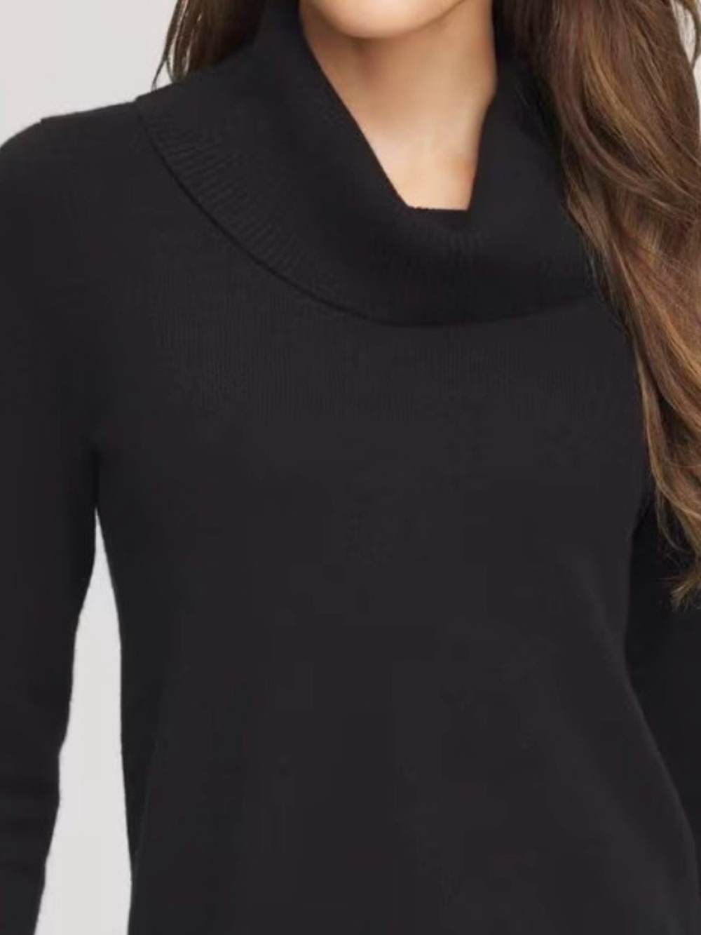 ANTHROPOLOGIE Black Cowl Neck Sweater NWT